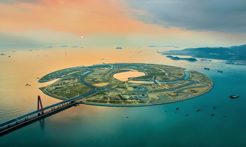 国内首个大型离岸式人工岛：双鱼岛，位于福建漳州。卢吉勇摄